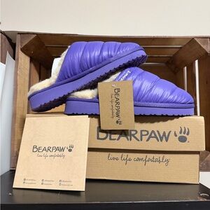 BearPaw Purple Sole Slippers